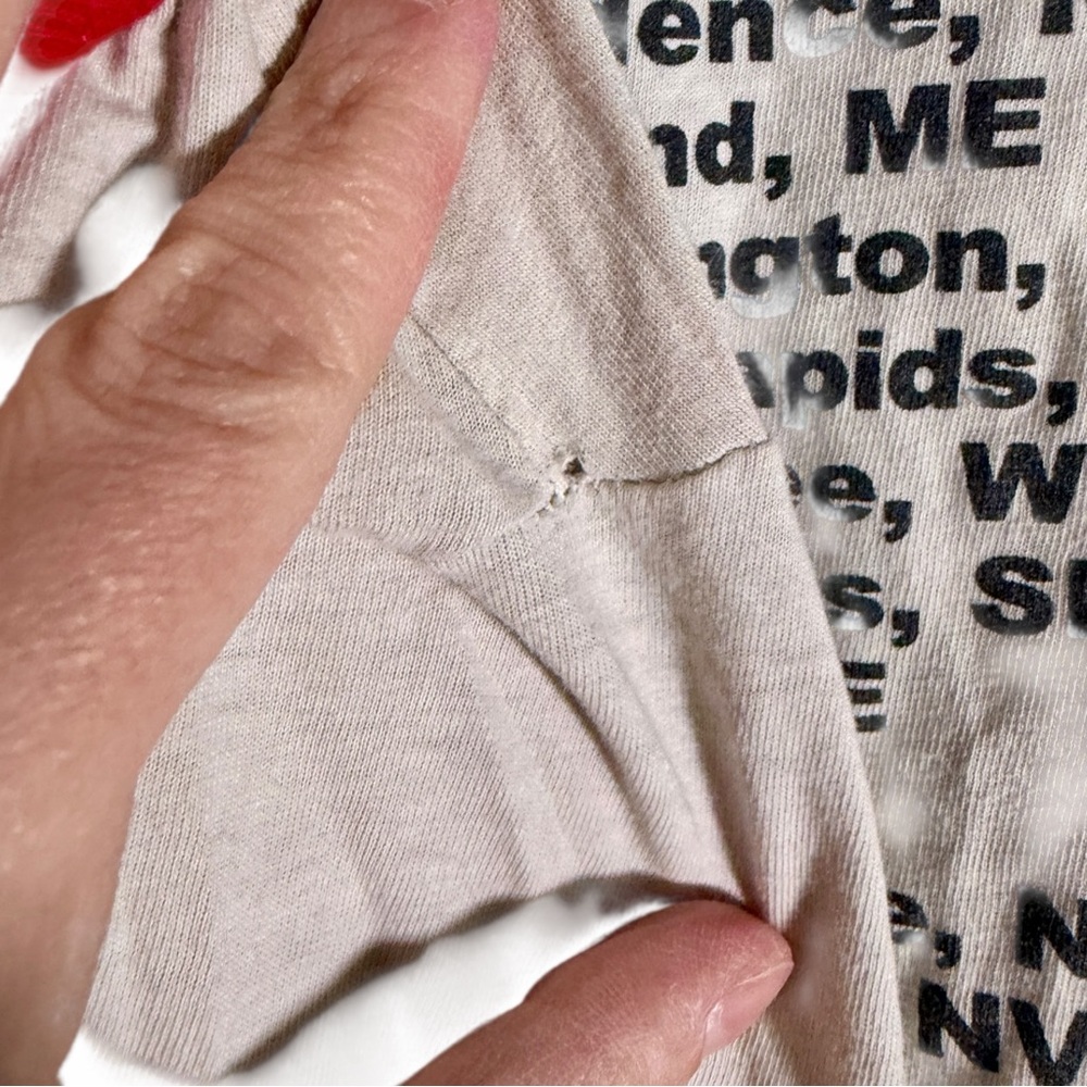 The Maine The American Lines 2016 Ringer Band Tshirt‎ White Red Anvil XL - Picture 7 of 8